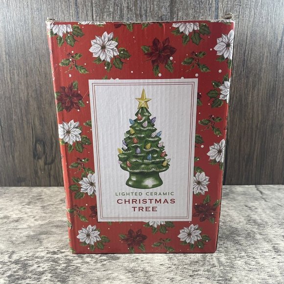 Cordless 5 Inch Ceramic Christmas Tree, The Vermont Country Store, Comes w/box - Picture 1 of 7